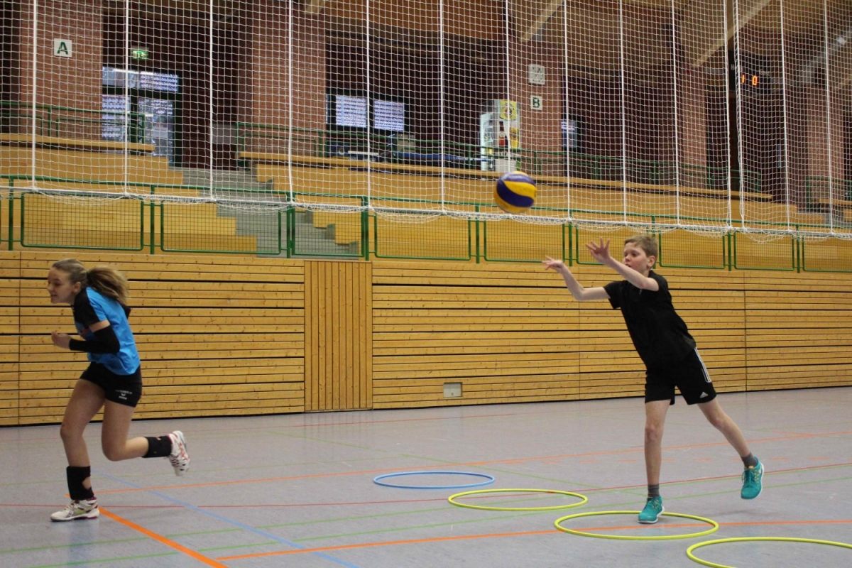 Projekt Volleyball macht Schule: Hallen-Biathlon . Wolfsgrube Suhl 11.02.2019